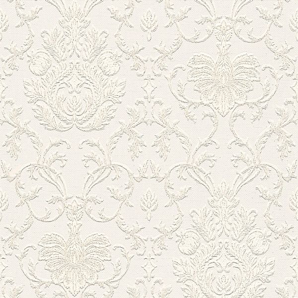 Bricoflor Elegante Tapete Weiß mit Glitzer Edle Papiertapete mit Vinyl Idea günstig online kaufen