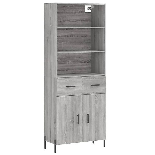 vidaXL Highboard Grau Sonoma 69,5x34x180 cm Holzwerkstoff 3200527 günstig online kaufen
