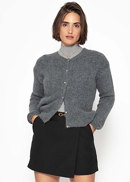SASSYCLASSY Cardigan Weicher Strickcardigan mit Zierknöpfen günstig online kaufen