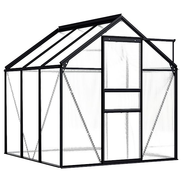furnicato Gewächshaus Anthrazit Aluminium 3,61 m² günstig online kaufen