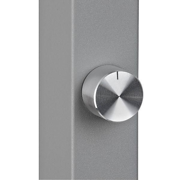 LED-Tischleuchte MAULjaval, silber, 120 cm, dim, Klemfuß günstig online kaufen
