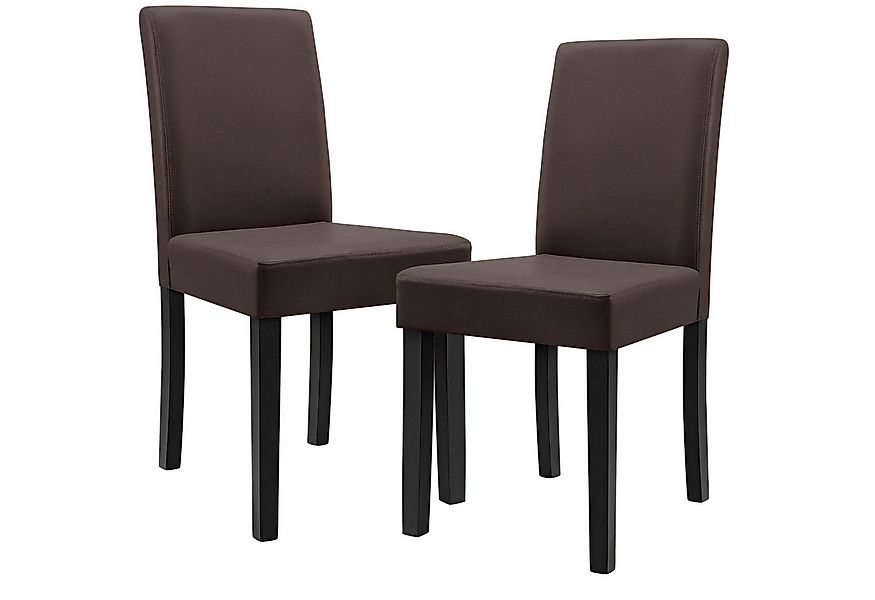 en.casa Esszimmerstuhl (Set, 2 St), »Hamburg« Polsterstuhl Kunstleder Holzb günstig online kaufen