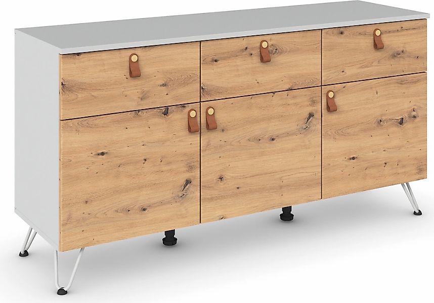 rauch Kombikommode "Homey by Aditio", mit Grifflaschen in Leder, 3 Schublad günstig online kaufen
