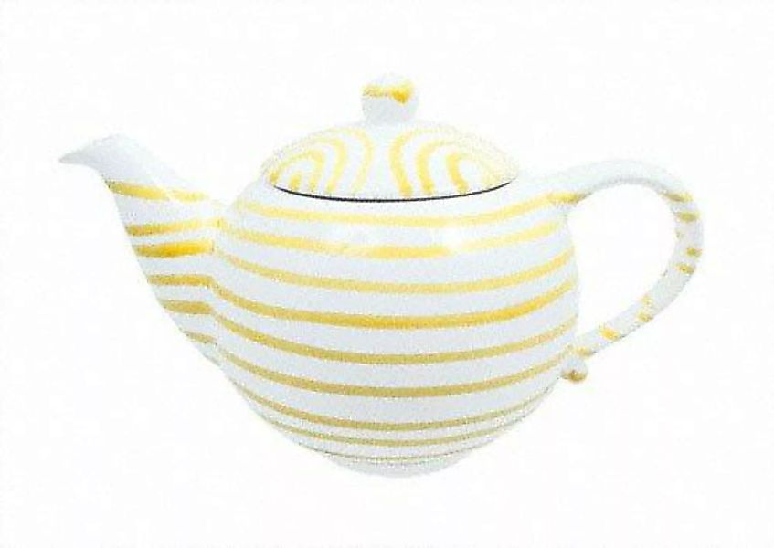 Gmundner Keramik Gelbgeflammt Teekanne glatt 1,5 L / h: 16,5 cm günstig online kaufen