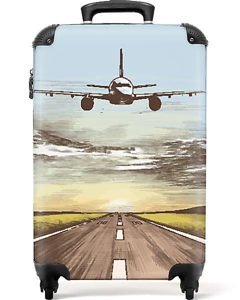 NoBoringSuitcases.com© Hartschalen-Trolley Flugzeug - Flughafen - günstig online kaufen