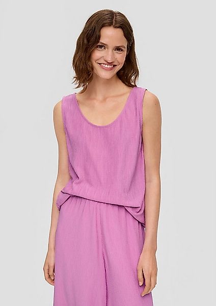 s.Oliver Muscleshirt T-Shirt Plissiertes Shirt aus Jersey günstig online kaufen