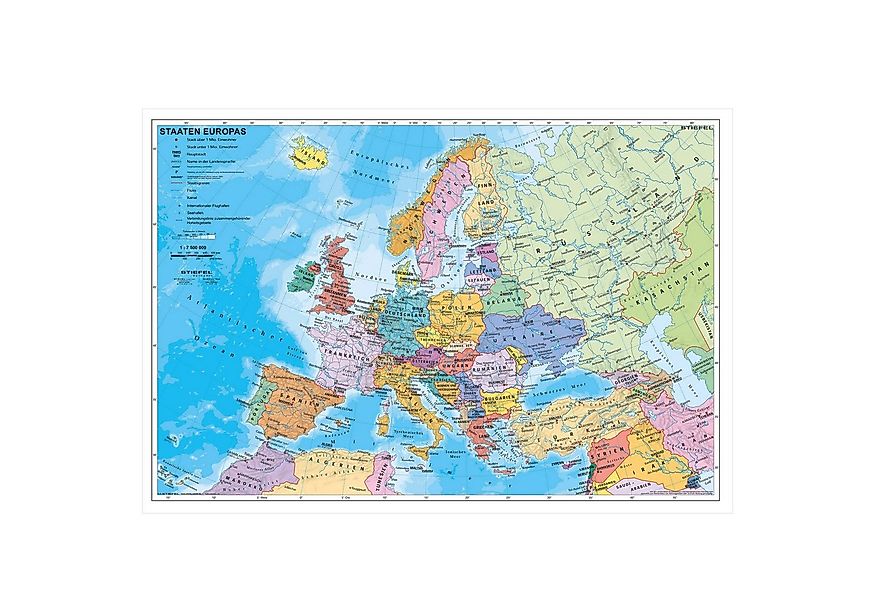 STIEFEL Poster Staaten Europas politisch, ca. 95 x 66 cm, OSTER-Aktion: Jet günstig online kaufen