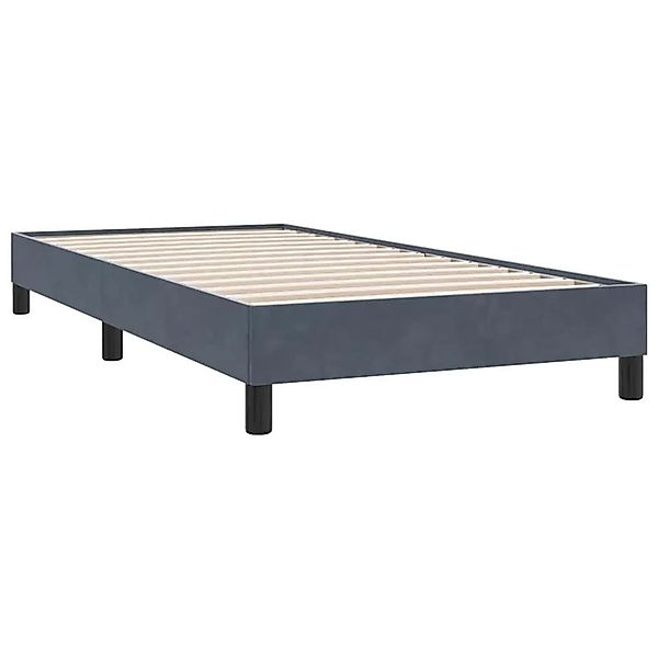 vidaXL Boxspringbett ohne Matratze Dunkelgrau 90x210 cm Samt 3315808 günstig online kaufen