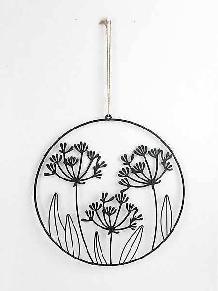 Trend Line Dekokranz TrendLine Aufhänger Metall mit Nieten Blumen 47 x günstig online kaufen