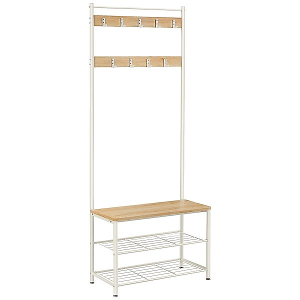 VASAGLE Garderobenständer Garderobe, mit Sitzfläche, 3 günstig online kaufen