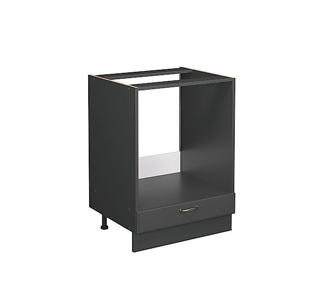 Vicco Herdumbauschrank Fame-Line, Anthrazit-Gold Landhaus/Anthrazit, 60 cm günstig online kaufen