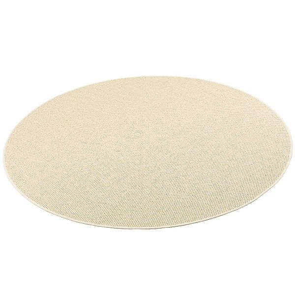 Snapstyle Bentzon Natur Flachgewebe Teppich Beige 200cm Rund günstig online kaufen