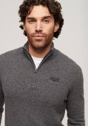 Superdry Strickpullover ESSENTIAL EMB KNIT HALF günstig online kaufen