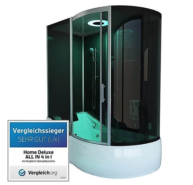 HOME DELUXE Dampfdusche Dampfdusche ALLIN 4IN1 - Schwarz Rechts, BxT: 170x9 günstig online kaufen