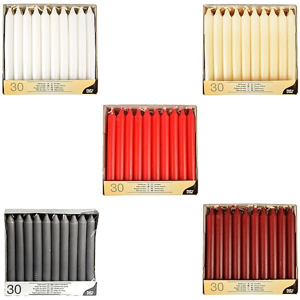 PAPSTAR Tafelkerze 30 Tafelkerzen Durchmesser 2,1 günstig online kaufen