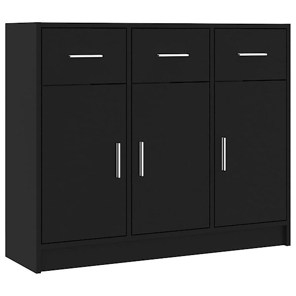 furnicato Sideboard Schwarz 91x28x75 cm Holzwerkstoff günstig online kaufen