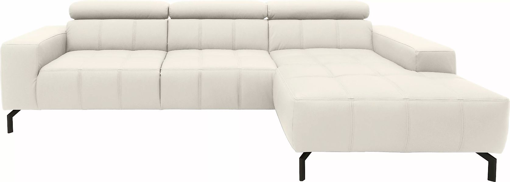 DOMO collection Ecksofa "Cunelli tolle Sitznähte als Designelement, fester günstig online kaufen