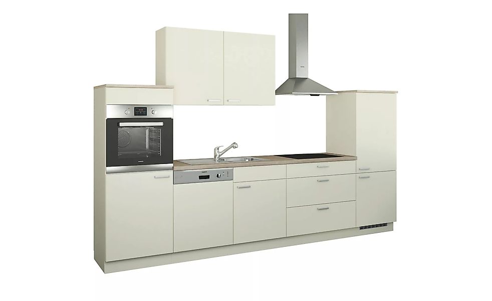 Küchenzeile ohne Elektrogeräte - creme - 330 cm - Küchen > Küchenblöcke ohn günstig online kaufen