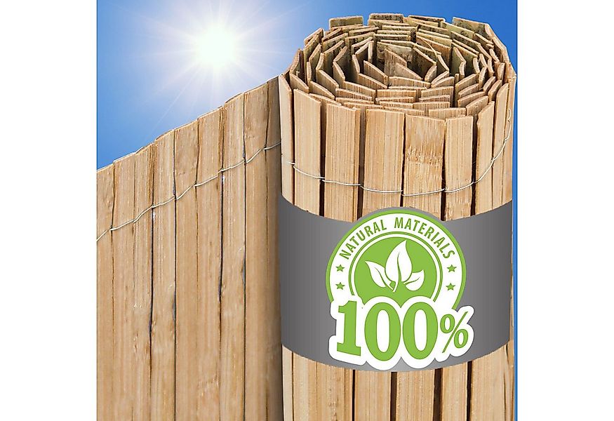 urfence Sichtschutzzaunmatten aus Bambus - 100x300 Sichtschutz Bambusmatte günstig online kaufen