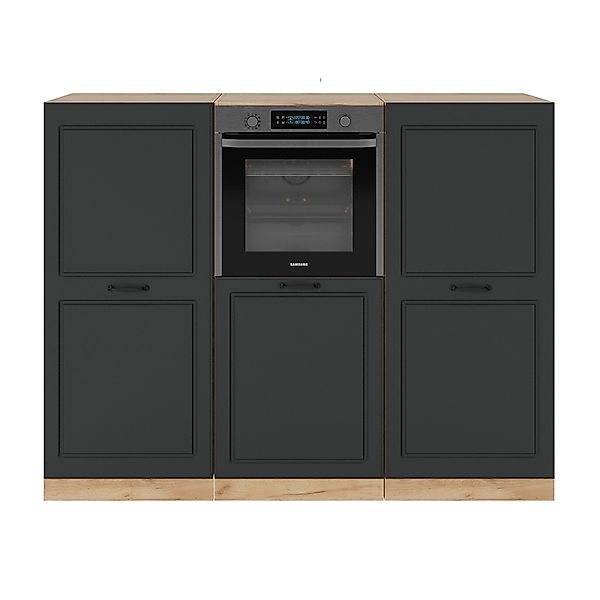 Vicco R-Line Küchenblock Anthrazit Landhaus/Goldkraft Eiche 180 cm ohne Arb günstig online kaufen