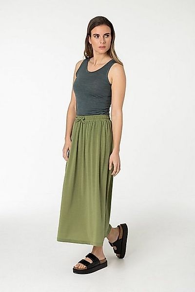 SUPER.NATURAL Maxirock Merino Rock W LONG SKIRT bequemer Merino-Materialmix günstig online kaufen