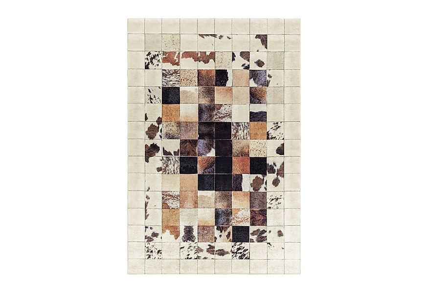 SIMPEX24 Designteppich Patchwork Design, Läufer, Höhe: 7 mm, Waschbarer Tep günstig online kaufen