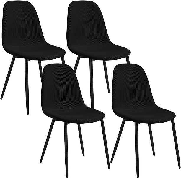 EUGAD Küchenstuhl (4 St), Esszimmerstühle Skandinavisch modern, Metallbeine günstig online kaufen