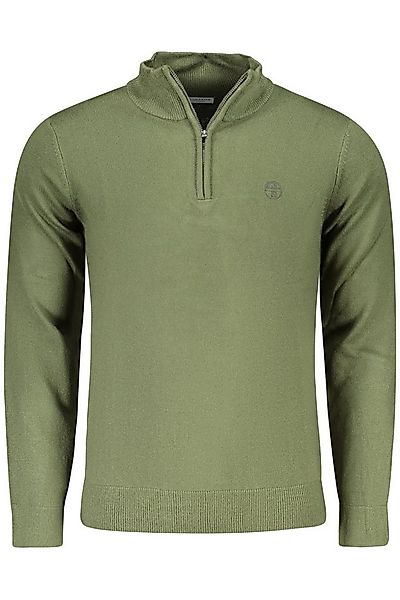 North Sails Strickpullover Herren Pullover Grün: Langarmshirt mit Reißversc günstig online kaufen