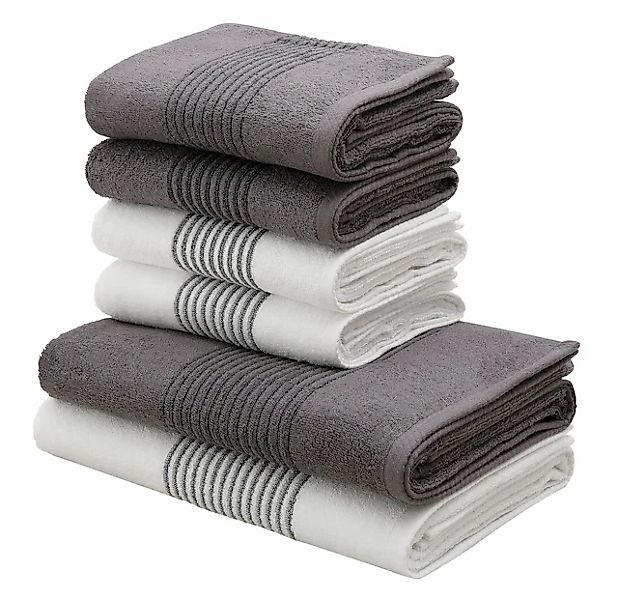 Bruno Banani Handtuch Set »Jassen, Duschtücher, Handtücher«, Set, 6 tlg., W günstig online kaufen