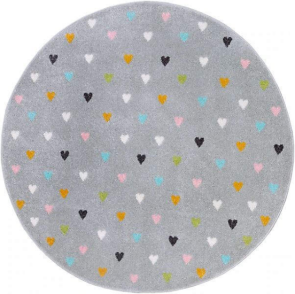 HANSE Home Kinderteppich »Adventures Little Hearts«, rund, 7 mm Höhe, Spiel günstig online kaufen