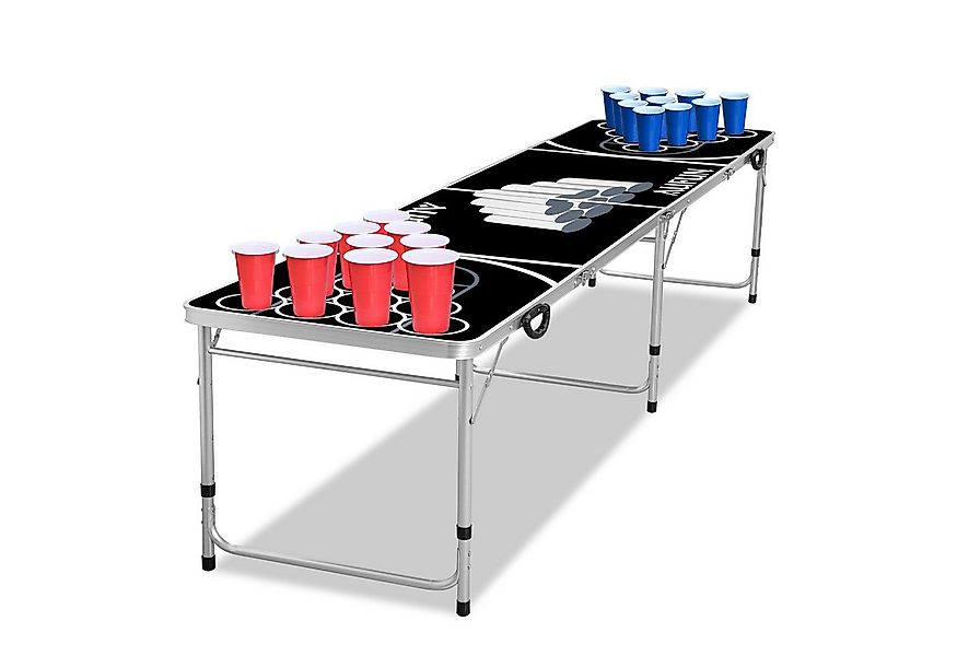 FIVMEN Spieltisch Beer Pong Tisch Set Klappbarer Bierpong-Tisch 100 Becher günstig online kaufen
