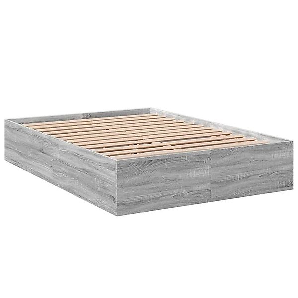 vidaXL Bettgestell Grau Sonoma 120x190 cm Holzwerkstoff 3281047 günstig online kaufen