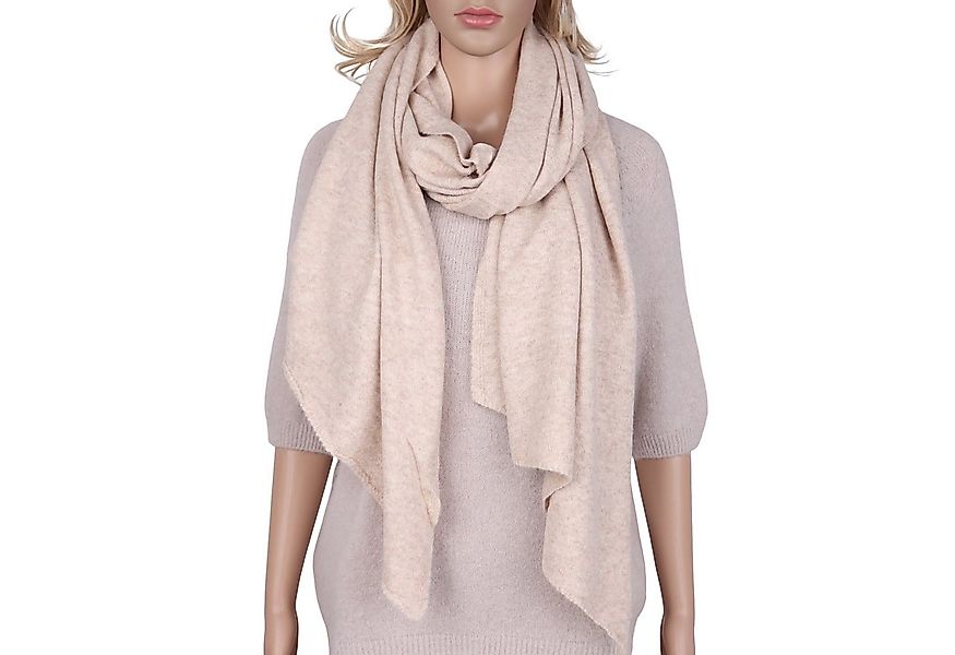 MIRROSI Modeschal weicher und warmer Schal Strick Unifarbe Meliert, Asymmet günstig online kaufen