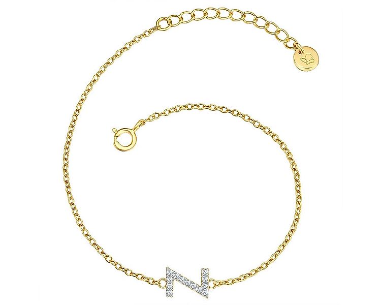 Glanzstücke München Gliederarmband GSM1981 (1-tlg), mit Buchstaben-Anhänger günstig online kaufen