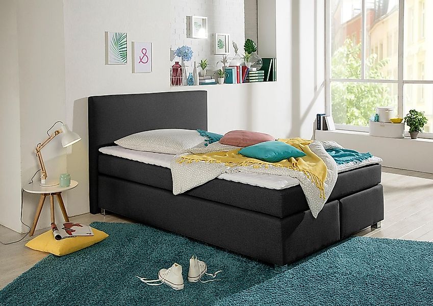 Home affaire Boxspringbett "Eliana" inkl. Topper, in 4 Breiten, 3 Matratzen günstig online kaufen