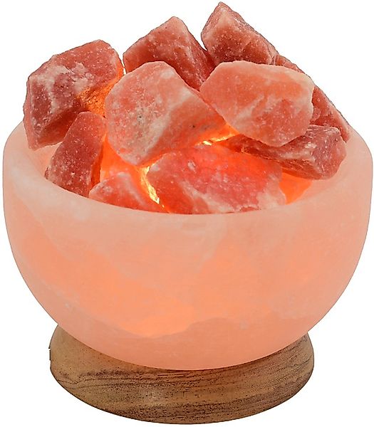 HIMALAYA SALT DREAMS Salzkristall-Tischlampe »Salzkristallschale«, Leuchtmi günstig online kaufen