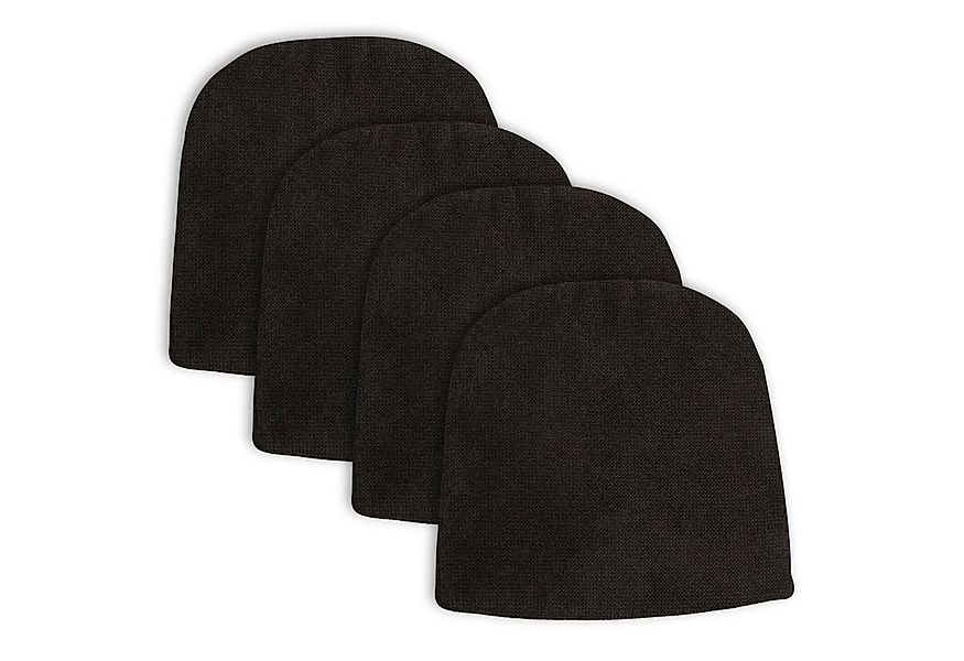 IDIMEX Sitzkissen AZARA, rutschfeste Stuhlkissen gepolstert im 4er Set, Fil günstig online kaufen