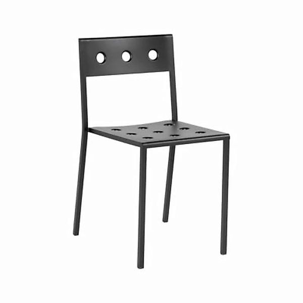 Stapelbarer Stuhl Balcony metall schwarz / Stahl - Hay - Schwarz günstig online kaufen