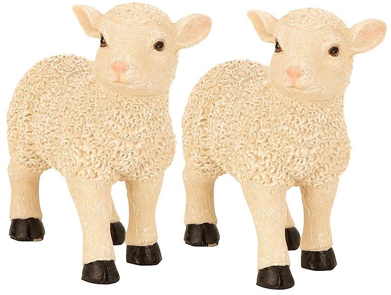 Geschenkestadl Tierfigur 2 Stück Lamm Lammfiguren Lämmer 19cm Frühling Gart günstig online kaufen
