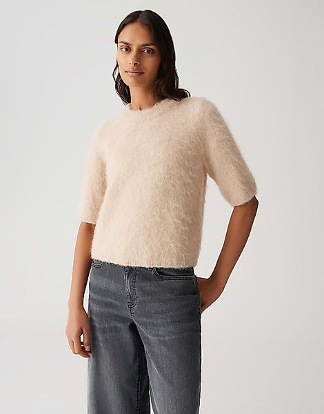 OPUS Kurzarmpullover PLAUSH mit Wollanteil Halbarm, günstig online kaufen