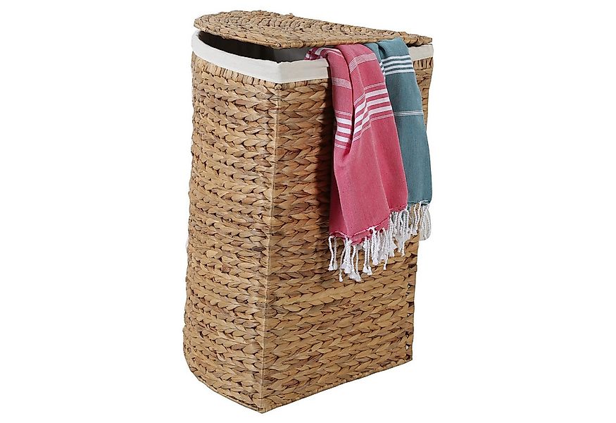 Casa Moro Wäschekorb Eckwäschekorb mit Deckel & Wäschesack aus Seegras gefl günstig online kaufen