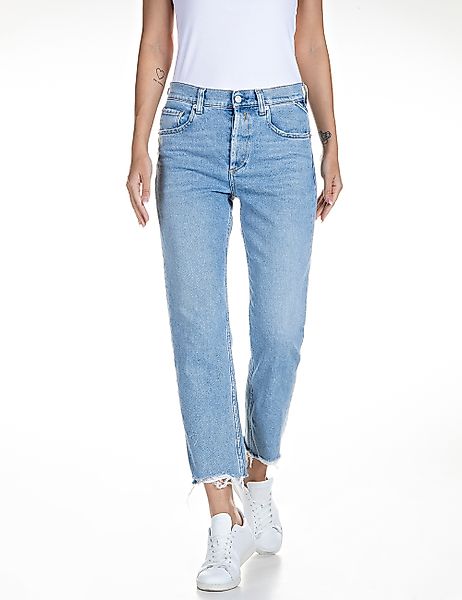 Replay Damen Jeans Maijke - Straight Fit - Blau - Light Blue günstig online kaufen