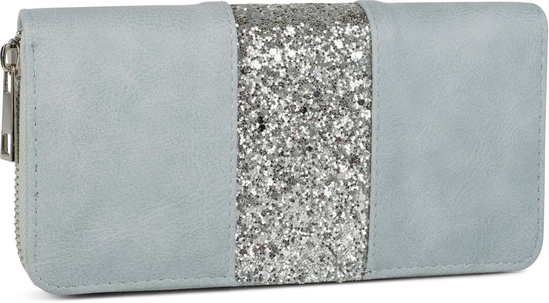 styleBREAKER Geldbörse Geldbörse mit Pailletten Streifen günstig online kaufen