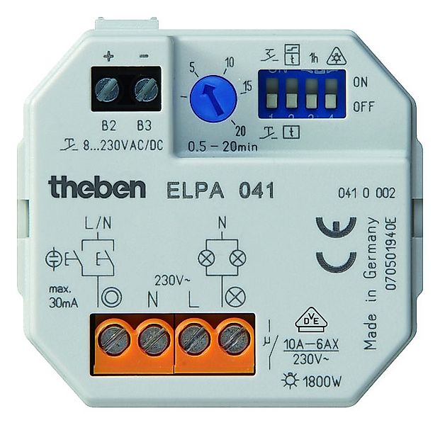 Theben Treppenlicht-Zeitschalter 12 Funktionen ELPA 041 UP günstig online kaufen