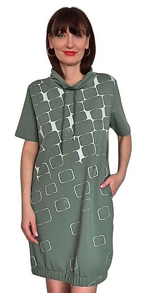 Estefania for woman Shirtkleid Kurzarm Sweatkleid mit abstrakten Muster mit günstig online kaufen