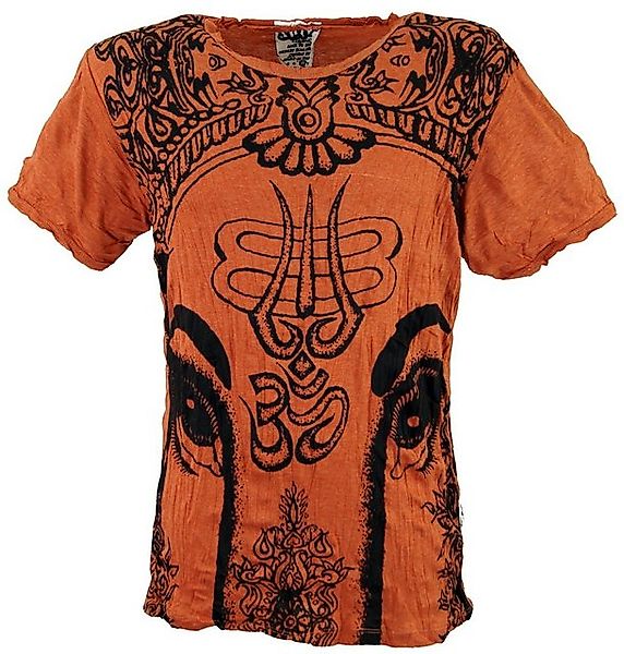 Guru-Shop T-Shirt Sure Herren T-Shirt Ganesh - rostorange Festival, alterna günstig online kaufen