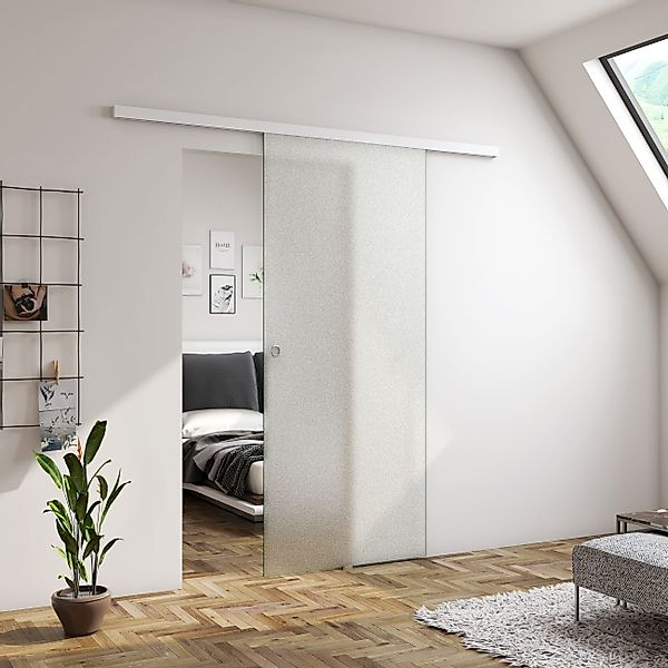 duschspa Glasschiebetür 8mm ESG Milchglas Glastür günstig online kaufen