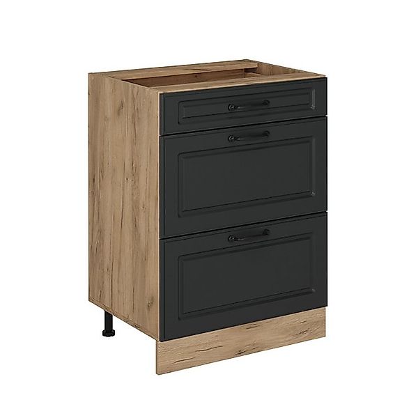 Vicco Unterschrank R-Line, Anthrazit Landhaus/Goldkraft Eiche, 60 cm mit Sc günstig online kaufen