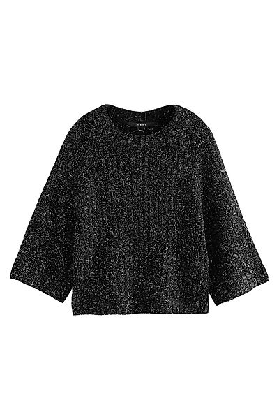Next Kurzarmpullover Gestrickter Mesh-Pullover mit Pailletten günstig online kaufen