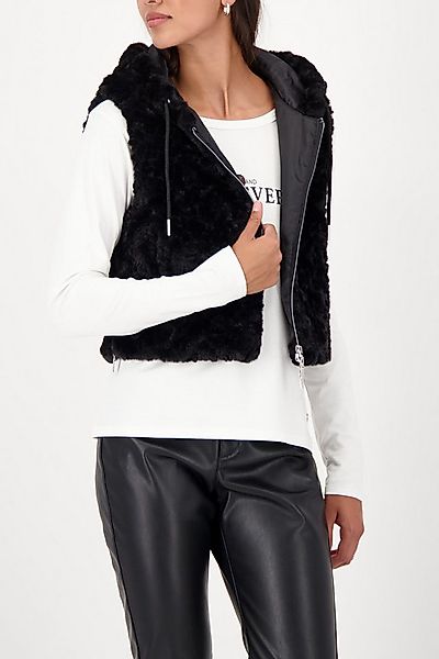 Monari Fellimitatweste Regular fit mit Kapuze günstig online kaufen